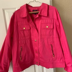 JONES NEW YORK SIGNATURE stretch jacket, Hot Pink size 3 x. CLASSY JACKET.